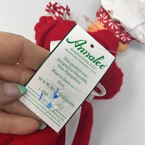 Annalee Doll Mrs Santa Peppermint Chef 9” Tags Christmas Candy Canes NWT - Picture 7 of 11
